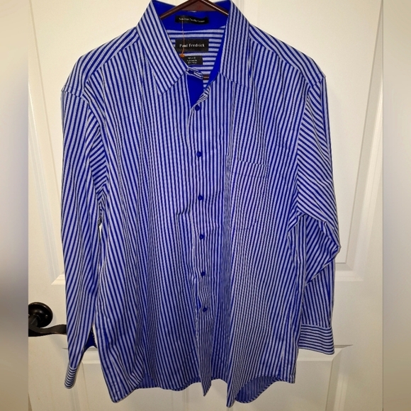 A Paul Fredrick long sleeve button-down men's shirt in a size 16.5x32. - Picture 1 of 5